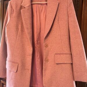 Women's Pink Blazer Coat